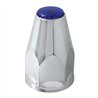 GG10321 - CR. PL. SCREW-ON 33 MMX3-1/4" NUT CVR W/BLUE REFLECTOR