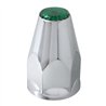 GG10322 - CR. PL. SCREW-ON 33 M/MX3-1/4" NUT CVR W/GREEN REFLECTOR