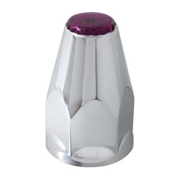 GG10323 - CR. PL. SCREW-ON 33 M/MX3-1/4 NUT CVR W/PURPLE REFLECTOR