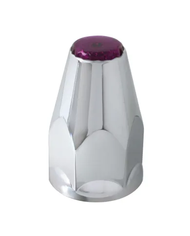 GG10323 - CR. PL. SCREW-ON 33 M/MX3-1/4 NUT CVR W/PURPLE REFLECTOR