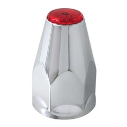 GG10324 - CR. PL. SCREW-ON 33 M/MX3-1/4" NUT CVR W/RED REFLECTOR