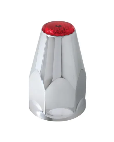 GG10324 - CR. PL. SCREW-ON 33 M/MX3-1/4" NUT CVR W/RED REFLECTOR