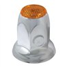 GG10490 - CR. STEEL 33MM X2" PUSH-ON NUT CVR W/FLANGE & AMBER REFLECTOR
