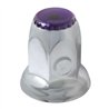 GG10493 - CR. STEEL 33MM X2" PUSH-ON NUT CVR W/FLANGE & PURPLE REFLECTOR