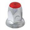 GG10494 - CR. STEEL 33MM X2" PUSH-ON NUT CVR W/FLANGE & RED REFLECTOR