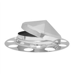 GG10635 - 3 PCS CR. FRONT AXLE COVER W/ CONE CAP FOR UNI-MOUNT 8 HOLE