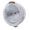UP31195-Stainless Steel Bullet Classic Headlight H6024 Bulb & Turn Signal - Amber Lens