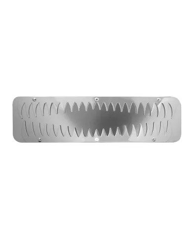 GG30193 - 24" X 6" SS SHARK TEETH BOTTOM PLATE W/ZINC PLA BACKING PLATE