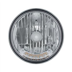 UP31247-7" Crystal Headlight With 6 Amber LED Position Light