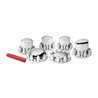 GG40230 - CR. PL. ROUND AXLE COVER KIT 2FRONT+4REARS & 33MM SCREW-ON