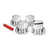 GG40240 - CR. PL. ROUND AXLE COVER KIT 4 REARS & 33MM SCREW-ON CVRS