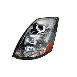 UP31263-Chrome Projection Headlight With White LED Light Bar For 2003-2017 Volvo VN/VNL - Driver