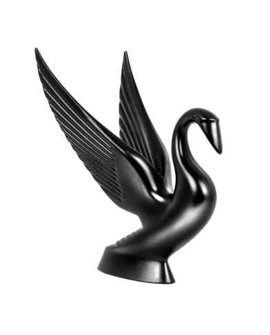 GG48009 - MATTE BLACK POWDER COATED SWAN HOOD ORNAMENT