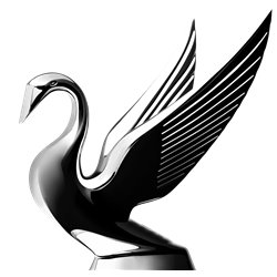 GG48010 - CR. SWAN HOOD ORNAMENT W/ 2 MOUNTING HOLES