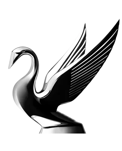 GG48010 - CR. SWAN HOOD ORNAMENT W/ 2 MOUNTING HOLES