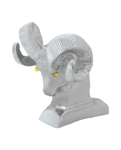GG48051 - CR. RAM'S HEAD HOOD ORNAMENT ILLUMINATED AMBER EYES