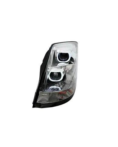 UP31263-Chrome Projection Headlight With White LED Light Bar For 2003-2017 Volvo VN/VNL - Driver