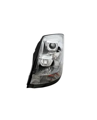 UP31263-Chrome Projection Headlight With White LED Light Bar For 2003-2017 Volvo VN/VNL - Driver
