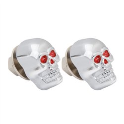 GG50550 - CR. DIE CAST SKULL HEAD LICENSE PLATE FASTENERS