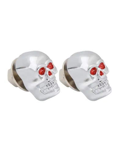 GG50550 - CR. DIE CAST SKULL HEAD LICENSE PLATE FASTENERS