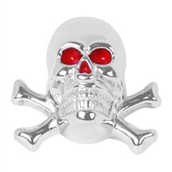 GG50551 - CR. DIE CAST SKULL LICENSE PLATE BOLT W/BONE