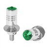 GG50853 - CR. ALUM. LICENSE PLATE BOLT W/GREEN CRYSTAL