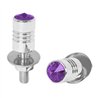 GG50854 - CR. ALUM. LICENSE PLATE BOLT W/PURPLE CRYSTAL