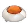 GG51980 - CR. PLASTIC 1-1/16" O.D. BUTTON COVER W/AMBER CRYSTAL FOR KW