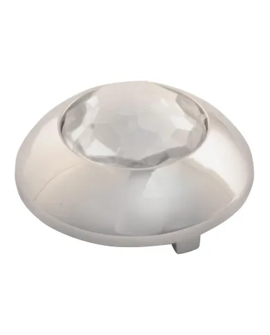 GG51982 - CR. PLASTIC 1-1/16" O.D. BUTTON COVER W/CLEAR CRYSTAL FOR KW