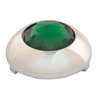 GG51983 - CR. PLASTIC 1-1/16" O.D. BUTTON COVER W/GREEN CRYSTAL FOR KW