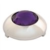 GG51984 - CR. PLASTIC 1-1/16" O.D. BUTTON COVER W/PURPLE CRYSTAL FOR KW