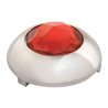 GG51985 - CR. PLASTIC 1-1/16" O.D. BUTTON COVER W/RED CRYSTAL FOR KW