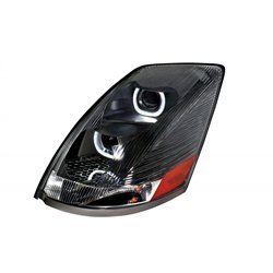 UP31268-Blackout Projection Headlight With White LED Light Bar For 2003-2017 Volvo VN/VNL - Driver