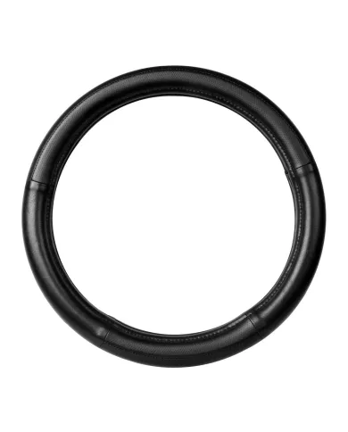 GG54005 - 18" DELUXE STEERING WHEEL CVR FULL BLACK W/ BLACK STITCHING