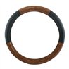 GG54008 - 18" DELUXE STEERING WHEEL CVR BLK W/ DARK WOOD & HAND GRIPS