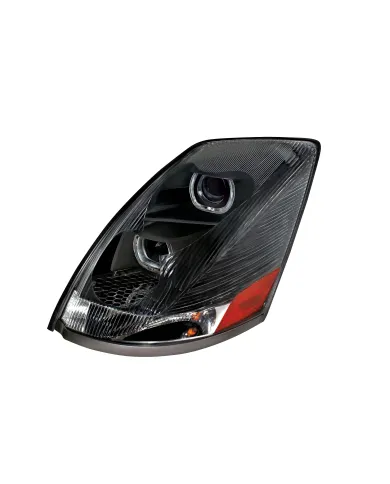 UP31268-Blackout Projection Headlight With White LED Light Bar For 2003-2017 Volvo VN/VNL - Driver