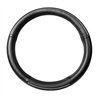 GG54018 - 18" DELUXE STEERING WHEEL CVR FULL BLACK W/ CHROME LINING