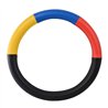 GG54029 - 18" DELUXE STEERING WHEEL CVR HALF BLACK W/RED/BLUE/YELLOW