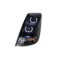UP31268-Blackout Projection Headlight With White LED Light Bar For 2003-2017 Volvo VN/VNL - Driver