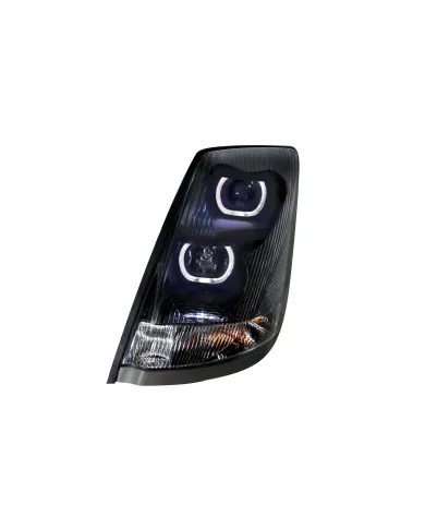 UP31268-Blackout Projection Headlight With White LED Light Bar For 2003-2017 Volvo VN/VNL - Driver