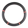 GG54034 - 18" DELUXE STEERING WHEEL CVR FULL BLACK W/ RED TRIMS