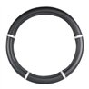 GG54035 - 18" DELUXE STEERING WHEEL CVR BLACK W/ SILVER CARBON TRIMS