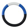 GG54039 - 18" DELUXE STEERING WHEEL CVR HALF BLACK W/BLUE/WHITE/BLUE