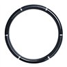 GG54043 - 18" STEERING WHEEL COVER SHINY BLACK W/BLACK HAND GRIPS