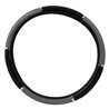 GG54047 - 18" STEERING WHEEL COVER GRAY W/ BLACK HAND GRIPS
