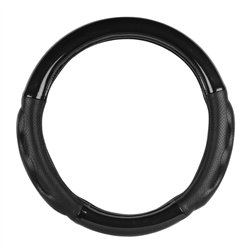 GG54056 - 18" DELUXE+ STEERING WHEEL CVR BLACK CARBON W/COMFORT PAD