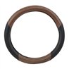 GG54060 - 18" DELUXE STEERING WHEEL CVR MATTE DARK WOOD & BLACK