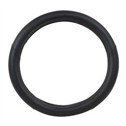GG54062 - 18" DELUXE STEERING WHEEL CVR CENTER MATTE DARK WOOD & BLACK