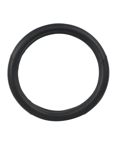 GG54062 - 18" DELUXE STEERING WHEEL CVR CENTER MATTE DARK WOOD & BLACK
