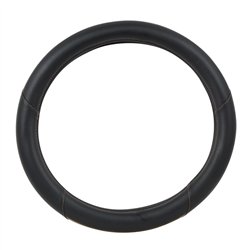 GG54063 - 18" DELUXE STEERING WHEEL CVR CENTER MATTE LIGHT WOOD &BLACK